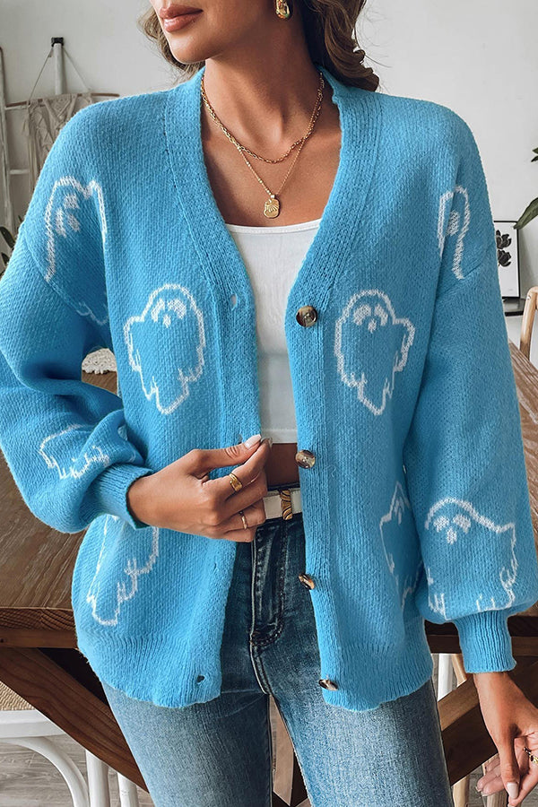 OCTAVIE | WOMEN'S HALLOWEEN CARDIGAN BUTTON KNIT SWEATER OVERSIZED 1