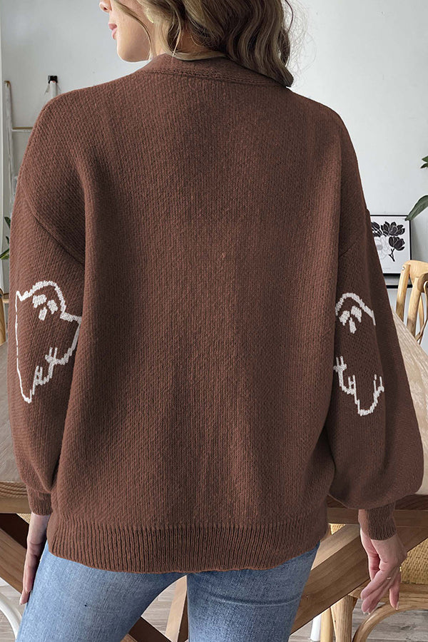 OCTAVIE | WOMEN'S HALLOWEEN CARDIGAN BUTTON KNIT SWEATER OVERSIZED 11