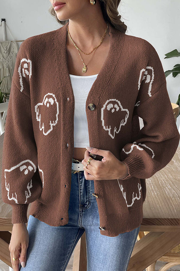 OCTAVIE | WOMEN'S HALLOWEEN CARDIGAN BUTTON KNIT SWEATER OVERSIZED 2