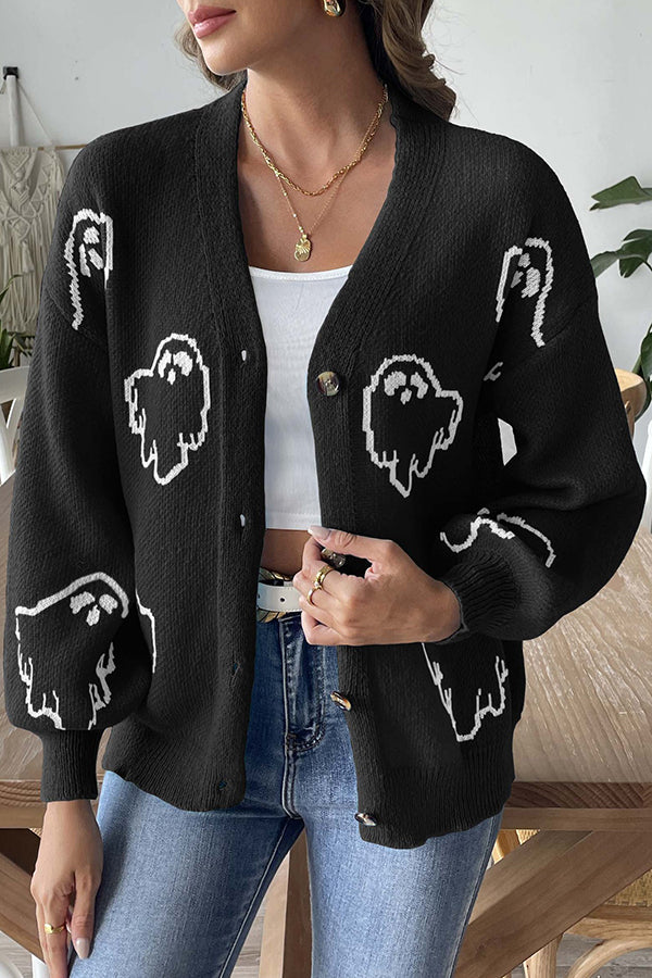 OCTAVIE | WOMEN'S HALLOWEEN CARDIGAN BUTTON KNIT SWEATER OVERSIZED 3