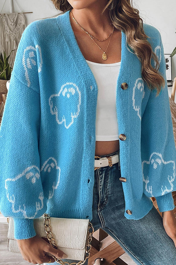 OCTAVIE | WOMEN'S HALLOWEEN CARDIGAN BUTTON KNIT SWEATER OVERSIZED 4