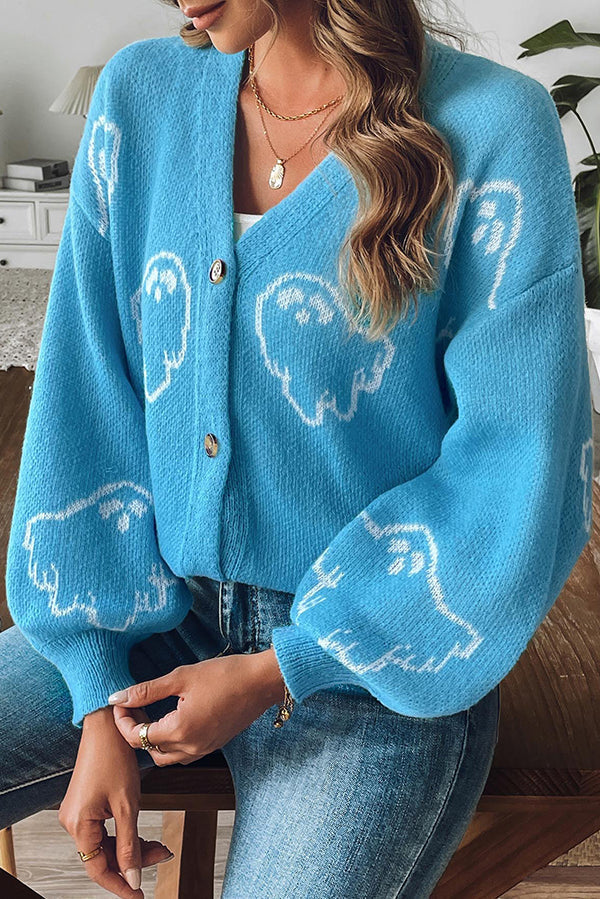 OCTAVIE | WOMEN'S HALLOWEEN CARDIGAN BUTTON KNIT SWEATER OVERSIZED 5