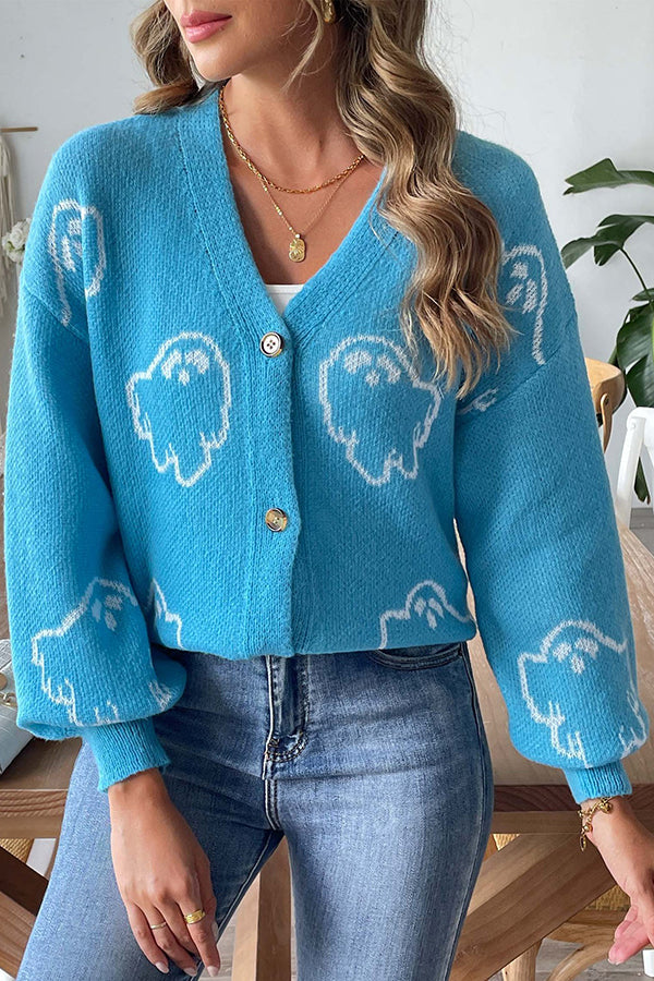 OCTAVIE | WOMEN'S HALLOWEEN CARDIGAN BUTTON KNIT SWEATER OVERSIZED 6