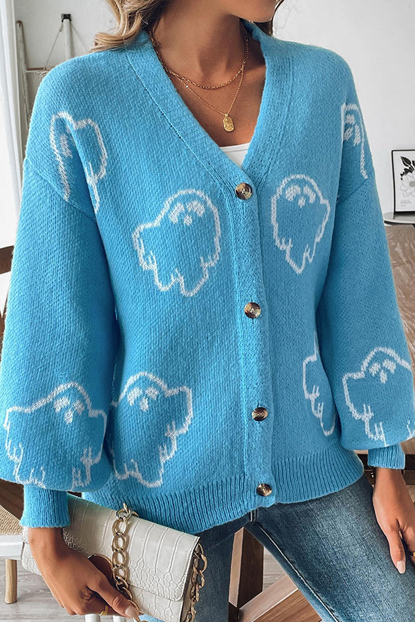 OCTAVIE | WOMEN'S HALLOWEEN CARDIGAN BUTTON KNIT SWEATER OVERSIZED 7