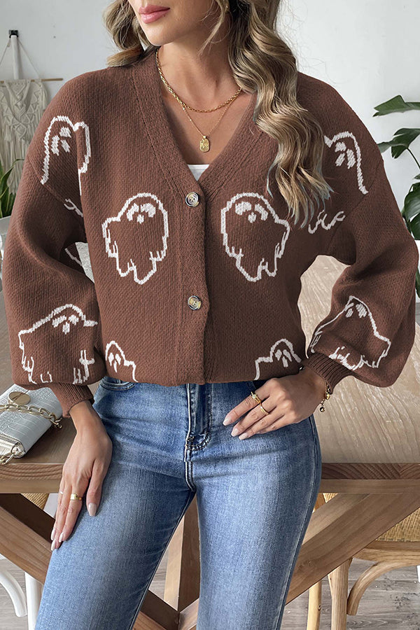 OCTAVIE | WOMEN'S HALLOWEEN CARDIGAN BUTTON KNIT SWEATER OVERSIZED 9