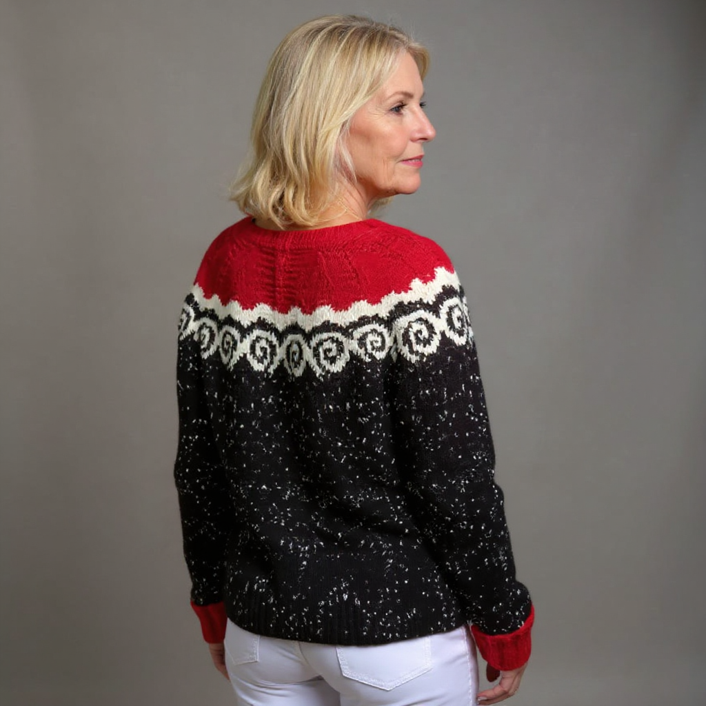 ODETTE | WOMEN'S FAIR ISLE CARDIGAN SWEATER CHRISTMAS KNIT BUTTON 2