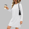 Ophelia | Women's Long Sleeve Side Slit Mini Dress
