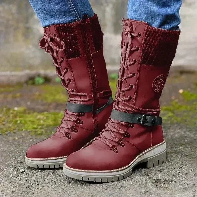 ORIANE | WOMEN'S ORTHOPEDIC KNEE HIGH BOOTS LACE UP WINTER 2