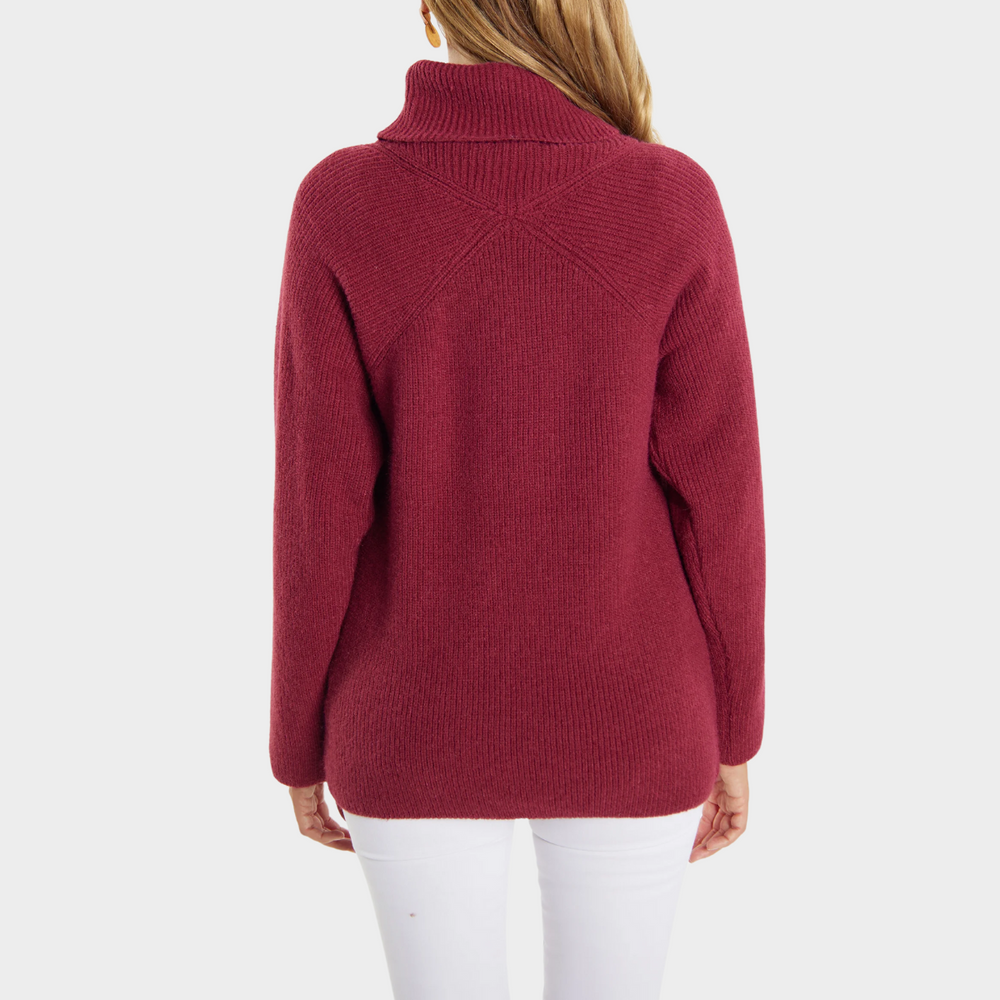 ORIANNE | WOMEN'S RIBBED SWEATER TURTLENECK KNIT PULLOVER OVERSIZED 2