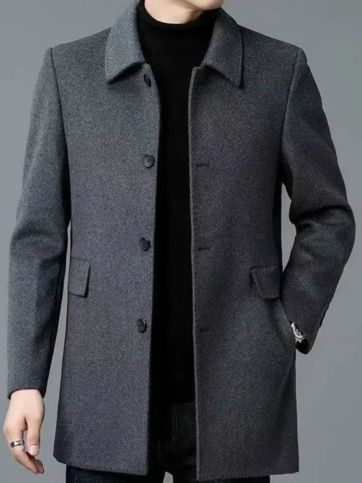 ORSON - SINGLE BREASTED WOOL BLEND OVERCOAT 1