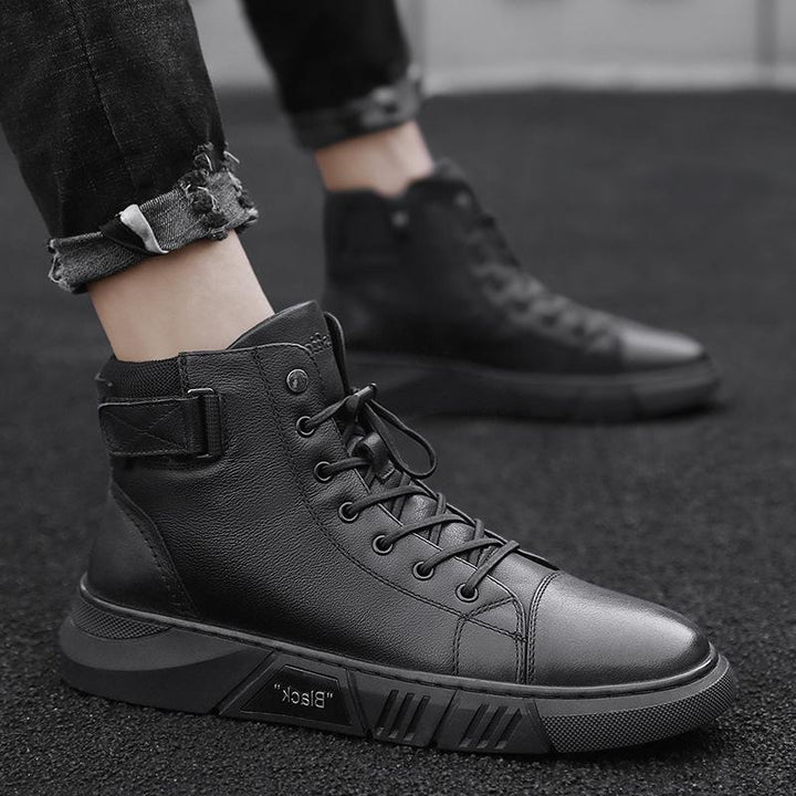 OSWALD - HIGH TOP LEATHER SNEAKER BOOTS 1