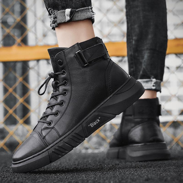 OSWALD - HIGH TOP LEATHER SNEAKER BOOTS 2