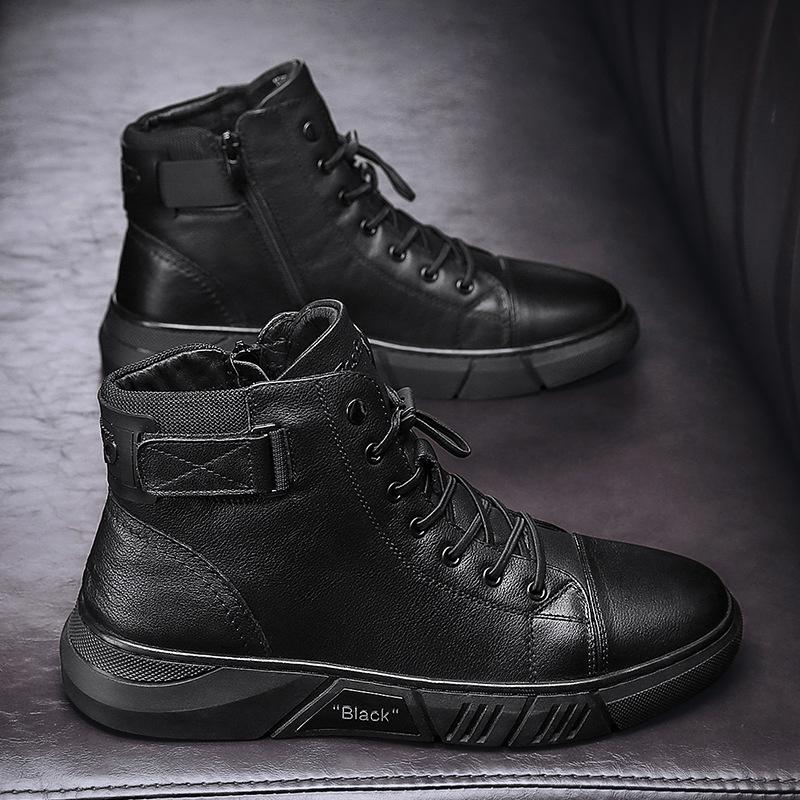 OSWALD - HIGH TOP LEATHER SNEAKER BOOTS 3