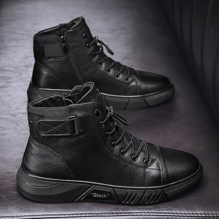 OSWALD - HIGH TOP LEATHER SNEAKER BOOTS 3