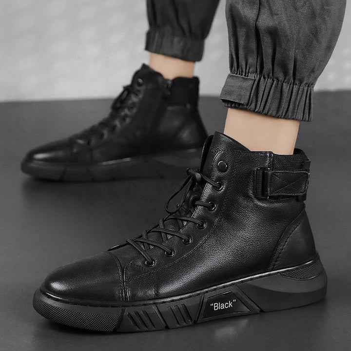 OSWALD - HIGH TOP LEATHER SNEAKER BOOTS 4