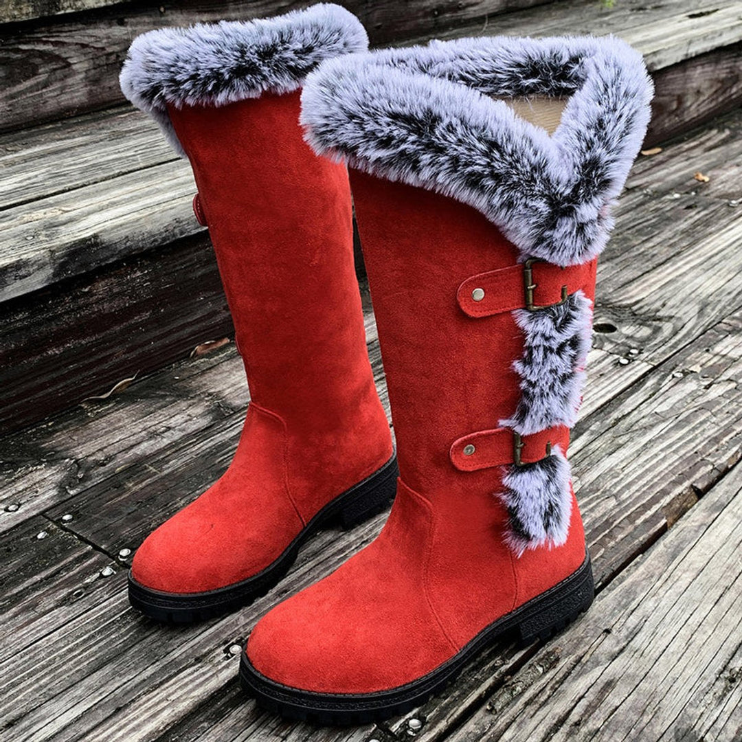 PERRETTE | WOMEN'S FUR TRIM KNEE HIGH BOOTS 2