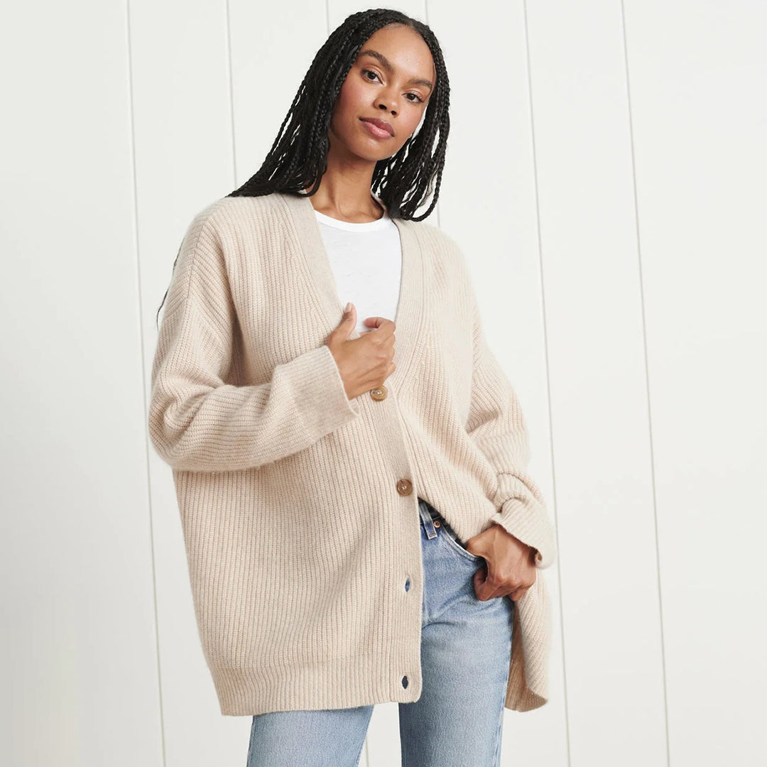 Women's Oversized Knit Cardigan – Detail View