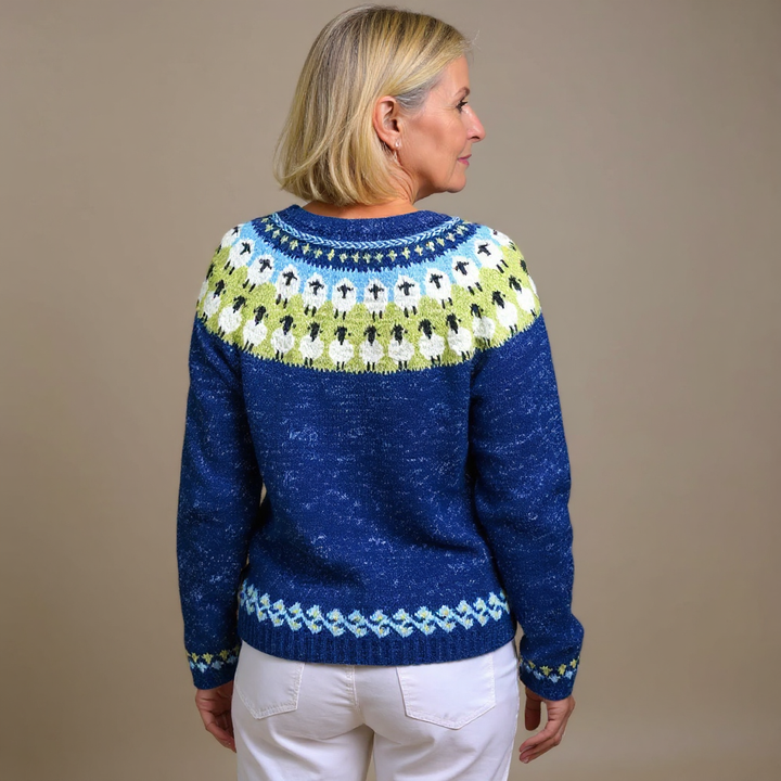 PETRA | WOMEN'S FAIR ISLE CARDIGAN SWEATER CHRISTMAS KNIT BUTTON 2