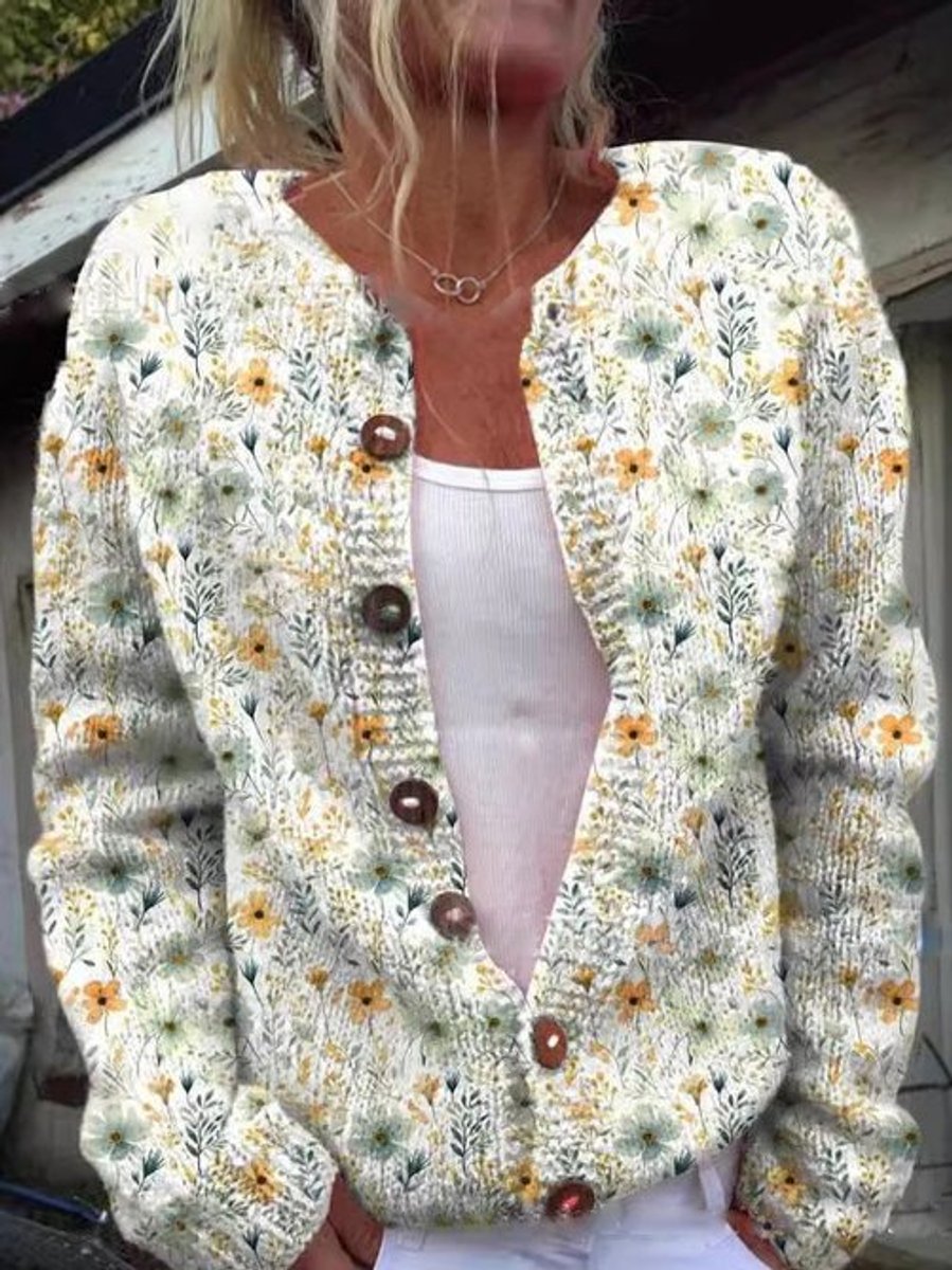 PHILIPPINE | WOMEN'S FLORAL EMBROIDERED KNIT CARDIGAN 2