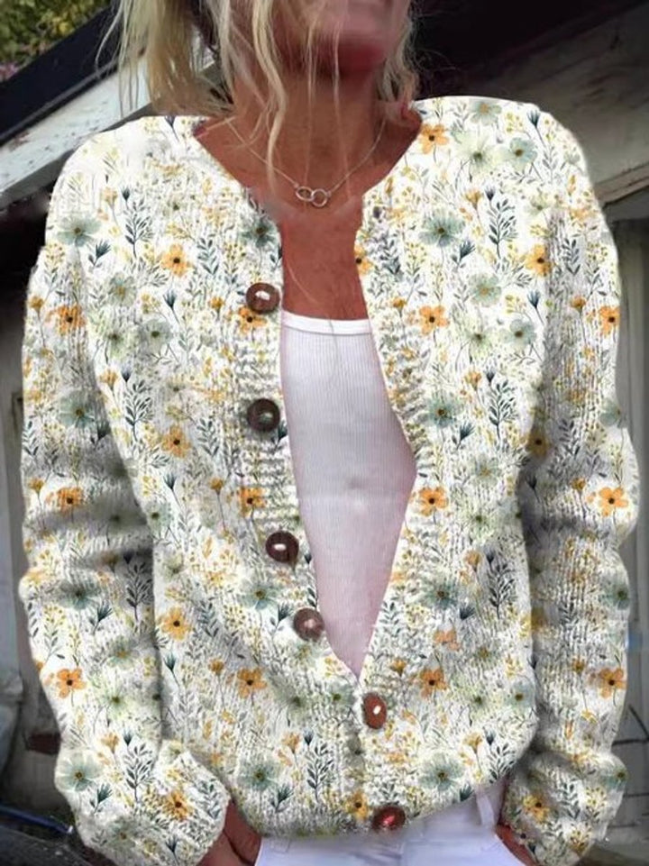 PHILIPPINE | WOMEN'S FLORAL EMBROIDERED KNIT CARDIGAN 2