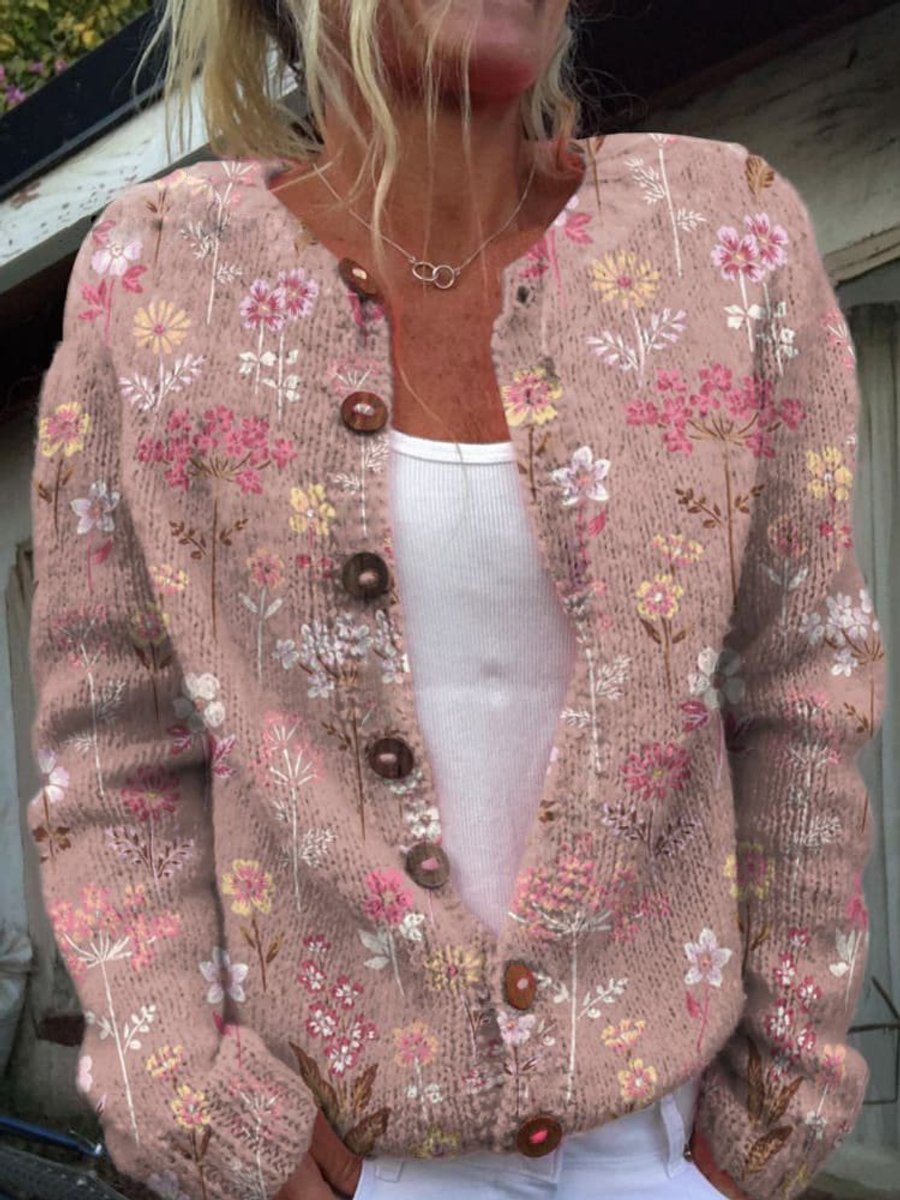 PHILIPPINE | WOMEN'S FLORAL EMBROIDERED KNIT CARDIGAN 3