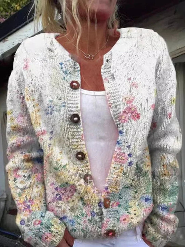 PHILIPPINE | WOMEN'S FLORAL EMBROIDERED KNIT CARDIGAN 4