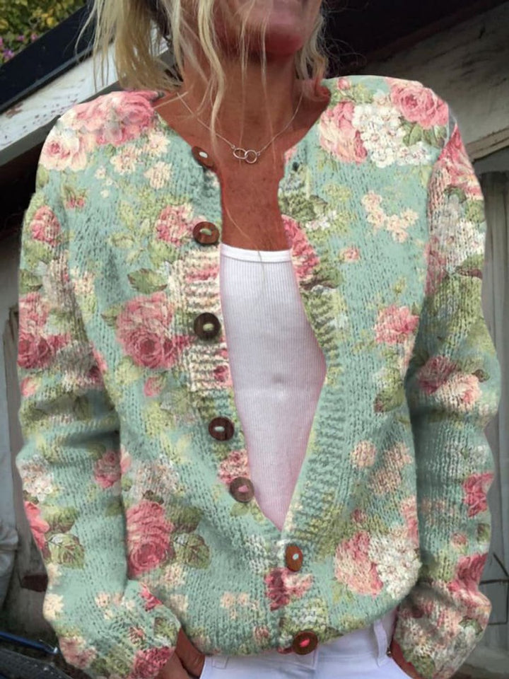 PHILIPPINE | WOMEN'S FLORAL EMBROIDERED KNIT CARDIGAN 6