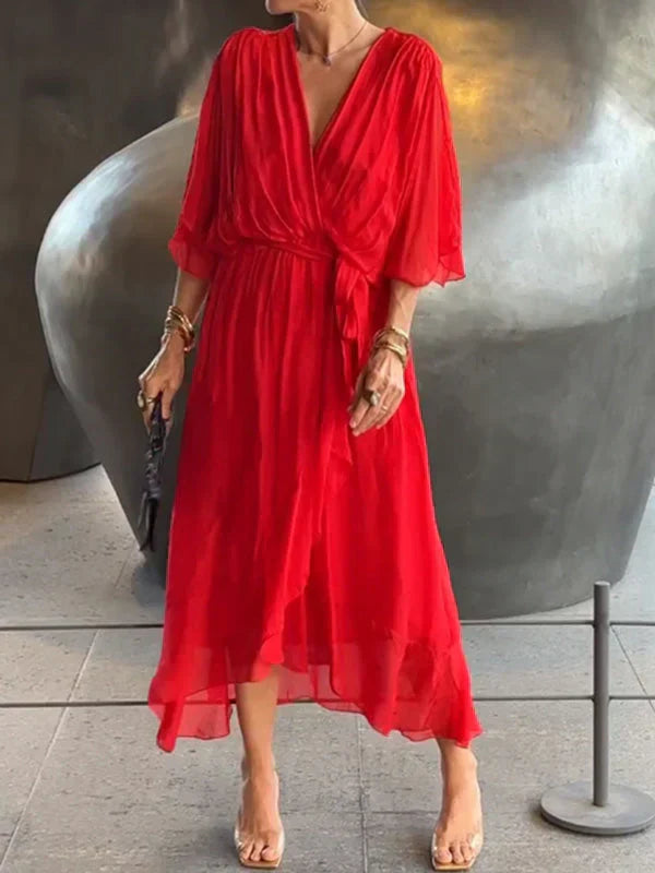 Ulani - V-Neck Flowy Dress