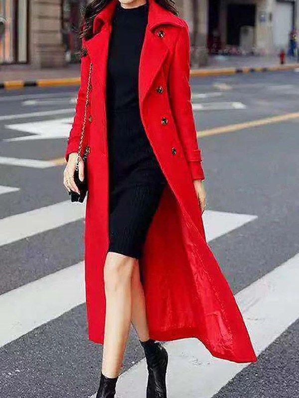 PRISCILLE | WOMEN'S DOUBLE BREASTED MAXI DRESS COAT 3