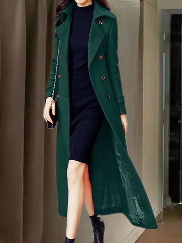 PRISCILLE | WOMEN'S DOUBLE BREASTED MAXI DRESS COAT 4
