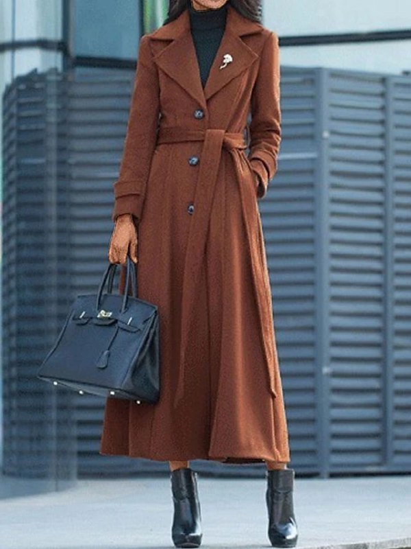 PRISCILLE | WOMEN'S DOUBLE BREASTED MAXI DRESS COAT 5