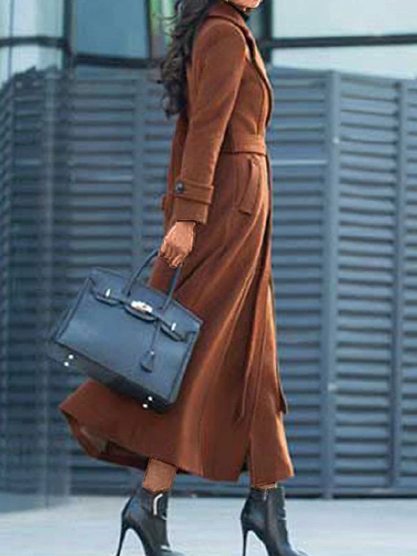 PRISCILLE | WOMEN'S DOUBLE BREASTED MAXI DRESS COAT 6