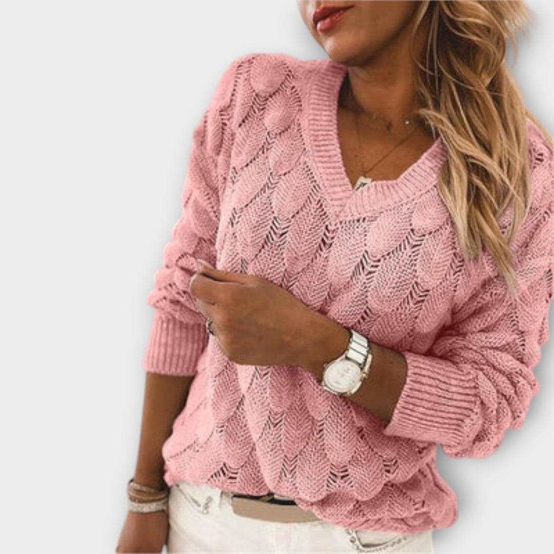 VENALARAE – PULLOVER WITH V-NECK