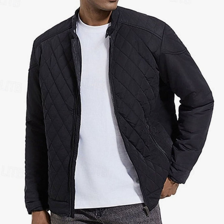 Men's Diamond Quilted Jacket – Detail View
