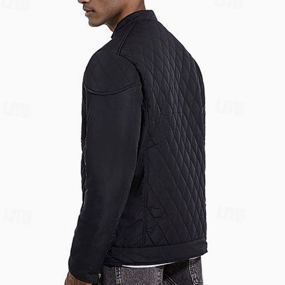 Men's Diamond Quilted Jacket – Detail View