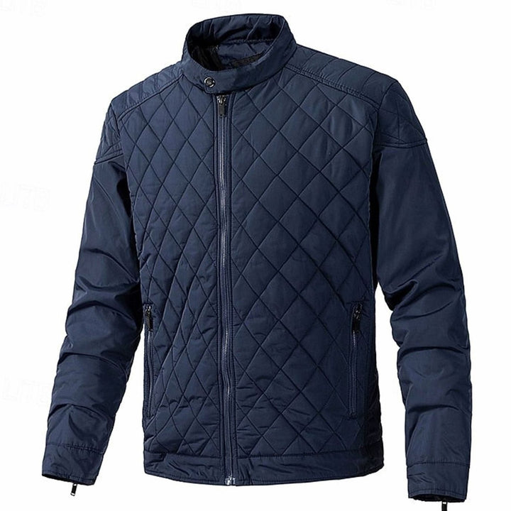 Men's Diamond Quilted Jacket – Navy