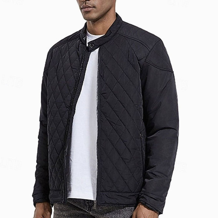 Men's Diamond Quilted Jacket – Detail View