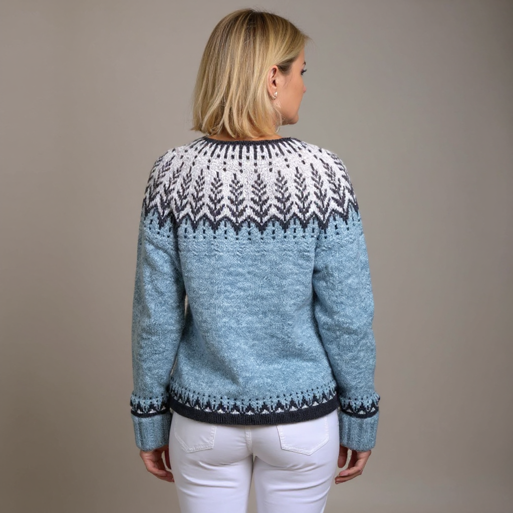 REVA | WOMEN'S FLORAL CARDIGAN SWEATER FAIR ISLE KNIT BUTTON 3
