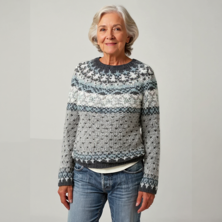 RONJA - FAIR ISLE YOKE KNIT SWEATER 2