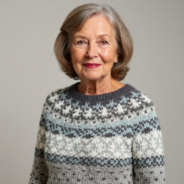RONJA - FAIR ISLE YOKE KNIT SWEATER 4