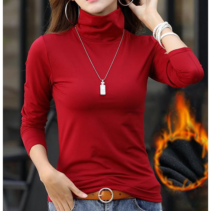 ROSA - FLEECE-LINED TURTLENECK TOP 3