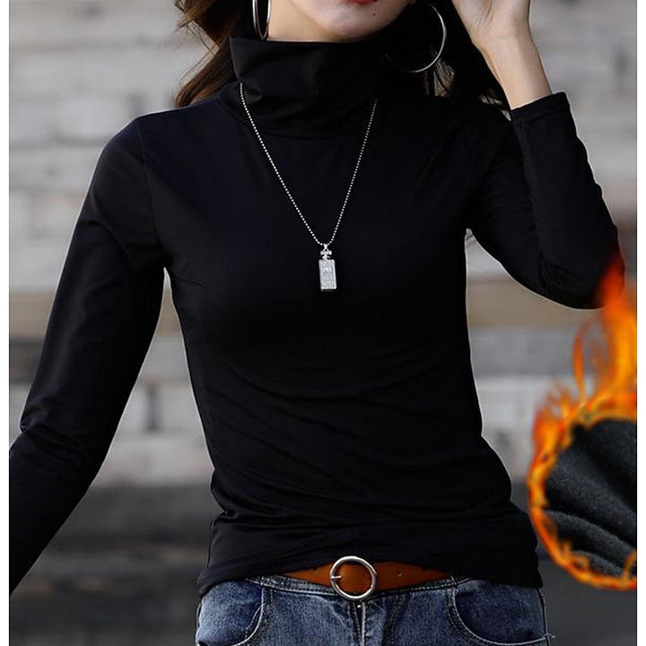 ROSA - FLEECE-LINED TURTLENECK TOP 5