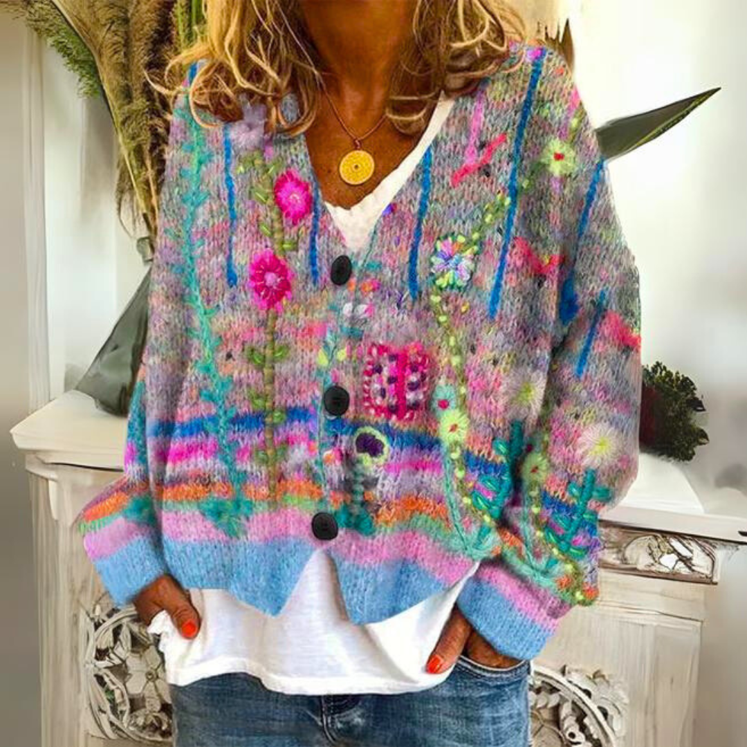 ROSALIE - FLORAL KNIT CARDIGAN 1