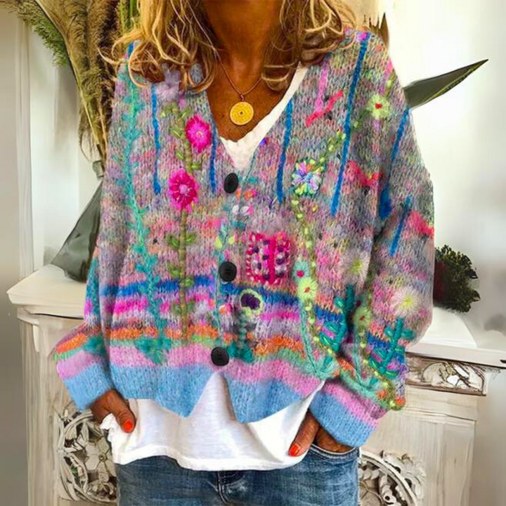 ROSALIE - FLORAL KNIT CARDIGAN 1