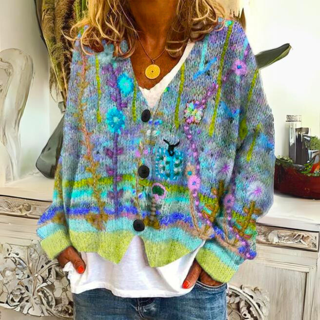 ROSALIE - FLORAL KNIT CARDIGAN 2