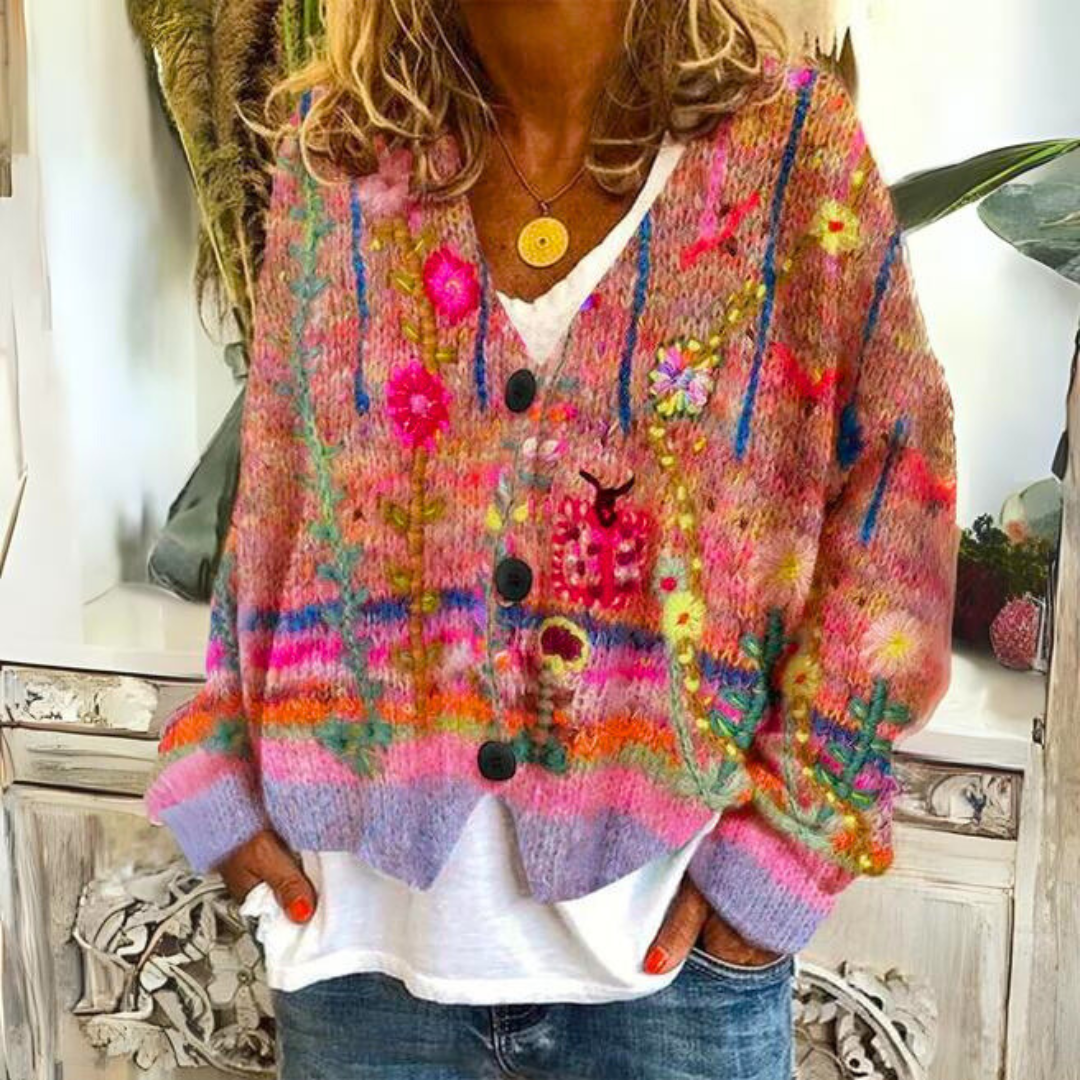 ROSALIE - FLORAL KNIT CARDIGAN 3