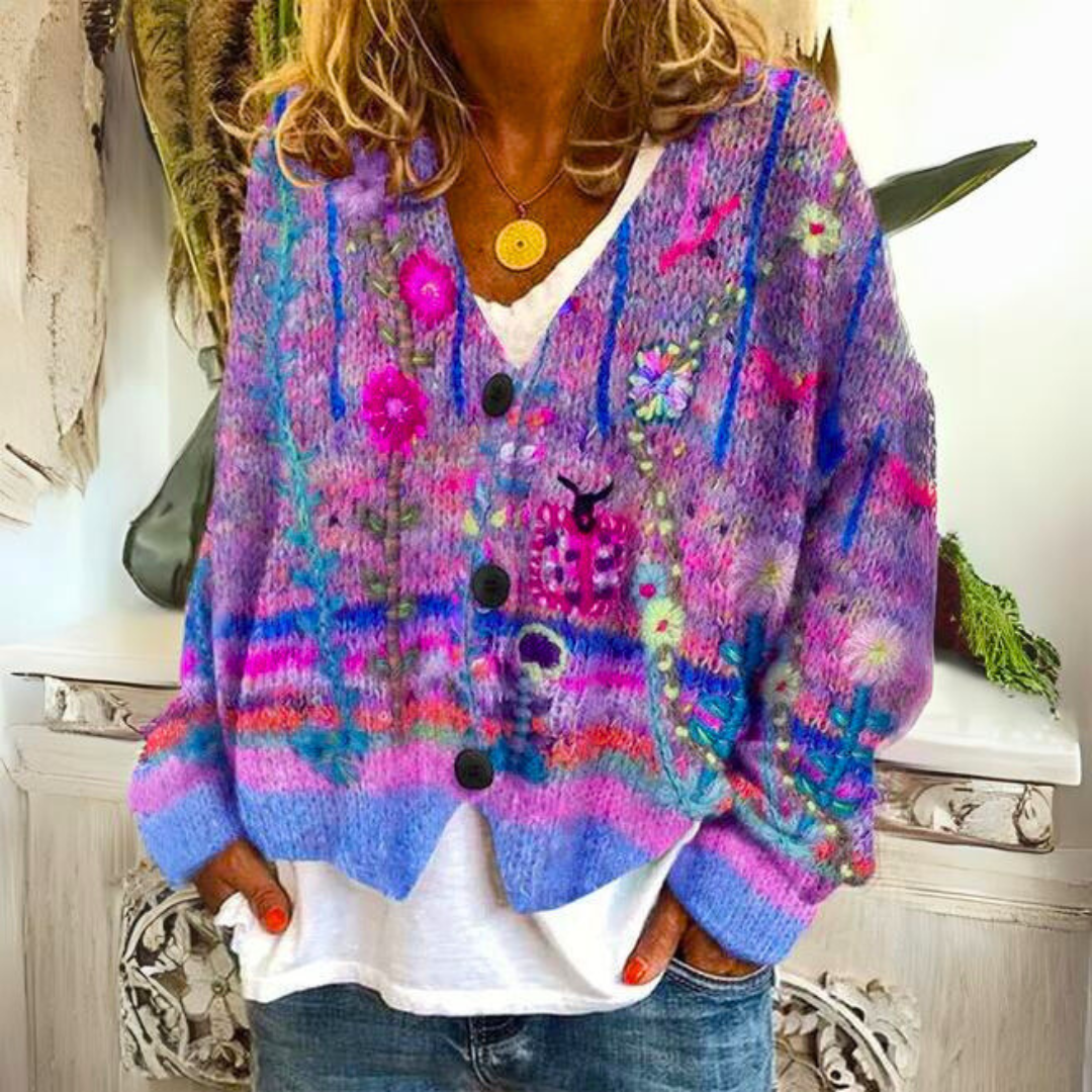 ROSALIE - FLORAL KNIT CARDIGAN 4