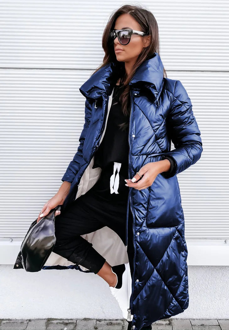 ROSALINE | WOMEN'S LONG PUFFER COAT QUILTED BELTED WINTER 1
