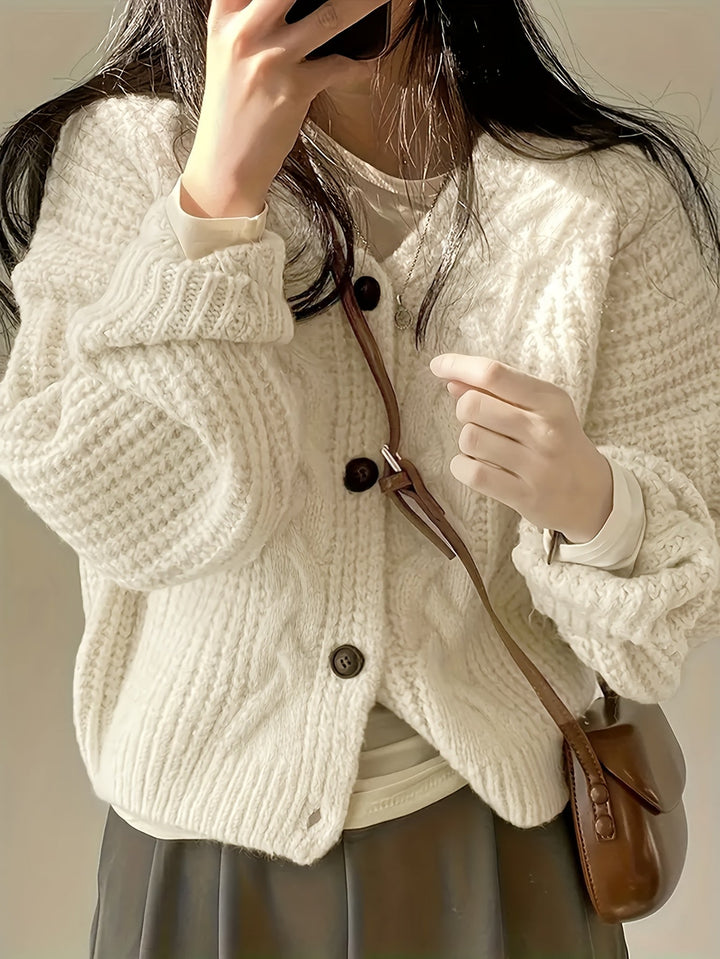 ROSEMARY - CHUNKY CABLE KNIT CARDIGAN 5