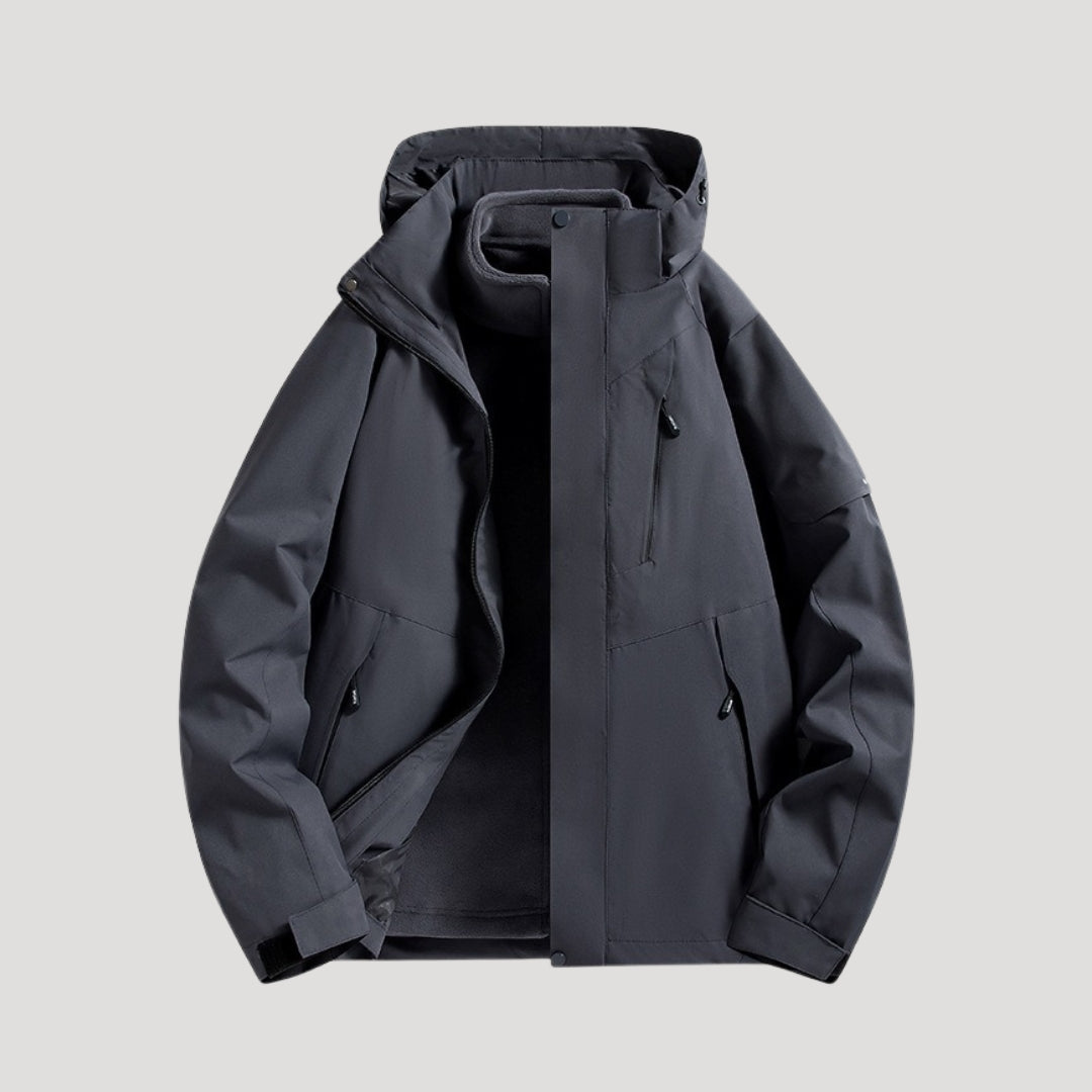 ROSEMONDE | WOMEN'S WATERPROOF HOODED RAINCOAT COLOR BLOCK 1